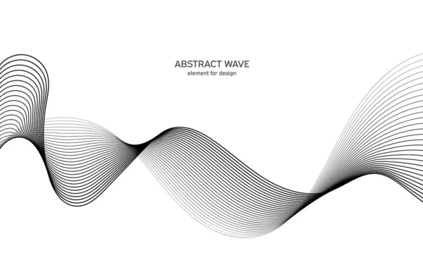 Abstrakt Vågelement För Design Digital Frekvensbandsutjämnare Stiliserad Linje Konst Bakgrund — Stock vektor