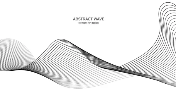 抽象波函数用于设计 数字频率轨道均衡器 风格线条艺术背景 矢量图解 用混合工具创建的线条进行波浪 曲线波浪形线 光滑条纹 — 图库矢量图片