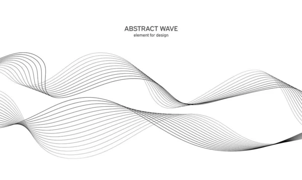 Absztrakt Hullámelem Tervezéshez Digitális Frekvencia Kiegyenlítő Stilizált Vonal Művészet Háttér — Stock Vector
