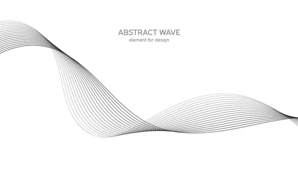 Abstrakt Vågelement För Design Digital Frekvensbandsutjämnare Stiliserad Linje Konst Bakgrund — Stock vektor