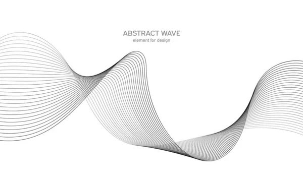 Abstraktes Wellenelement Für Design Digitaler Frequenzspurentzerrer Stilisierte Linie Kunst Hintergrund — Stockvektor
