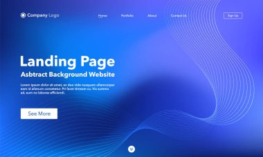 İniş Sayfası. Asbtract arkaplan web sitesi. Web siteleri ya da uygulamalar için şablon. Modern tasarım. Soyut vektör biçimi.