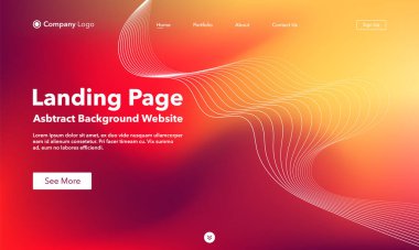 İniş Sayfası. Asbtract arkaplan web sitesi. Web siteleri ya da uygulamalar için şablon. Modern tasarım. Soyut vektör biçimi.