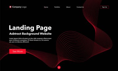 İniş Sayfası. Asbtract arkaplan web sitesi. Web siteleri ya da uygulamalar için şablon. Modern tasarım. Soyut vektör biçimi.