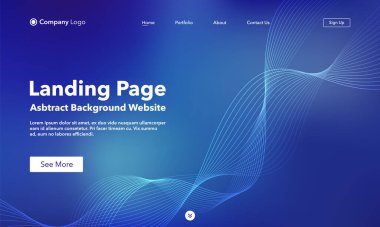 İniş Sayfası. Asbtract arkaplan web sitesi. Web siteleri ya da uygulamalar için şablon. Modern tasarım. Soyut vektör biçimi.