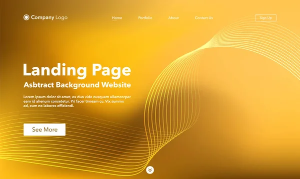 Landing Page Site Fond Asbtract Modèle Pour Sites Web Applications — Image vectorielle