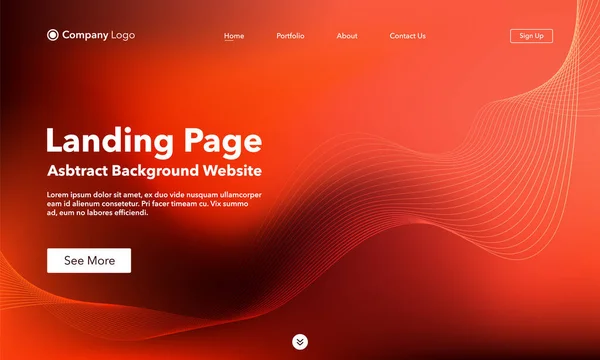 Landing Page Site Fond Asbtract Modèle Pour Sites Web Applications — Image vectorielle