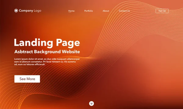 Landing Page Site Fond Asbtract Modèle Pour Sites Web Applications — Image vectorielle