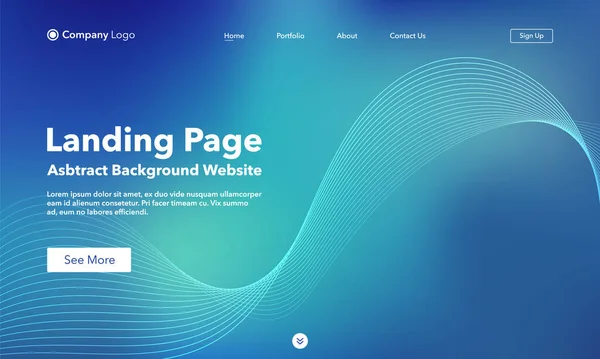 Landing Page Site Fond Asbtract Modèle Pour Sites Web Applications — Image vectorielle