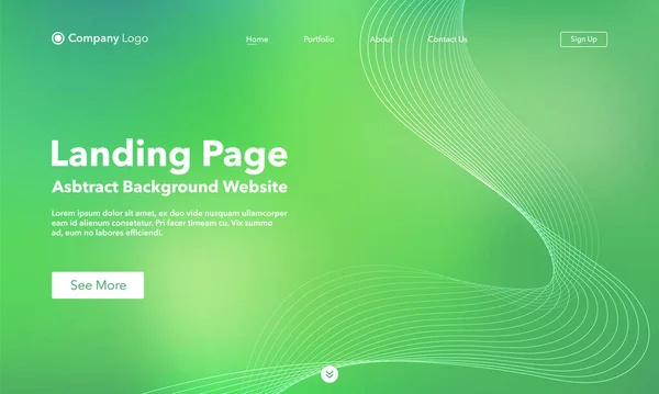 Landing Page Site Fond Asbtract Modèle Pour Sites Web Applications — Image vectorielle