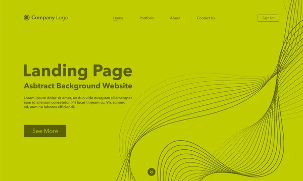 Landing Page Asbtract Hintergrundwebsite Vorlage Für Webseiten Oder Apps Modernes — Stockvektor