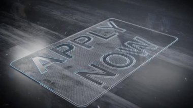 Apply now extruded text animation. HD video intro outro.