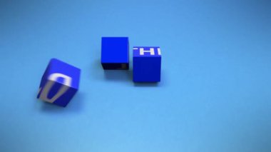 Tarihi kaydet - küp montaj video animasyonu. Yüksek kaliteli video girişi.