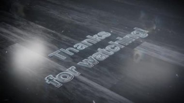 İzlediğiniz için teşekkürler, ekstrümante edilmiş video animasyonu. Yüksek kalite MP4 video çıkışı.