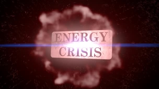 Crise Energia Animação Vídeo Texto Explosão Energia Alta Qualidade Intro — Vídeo de Stock
