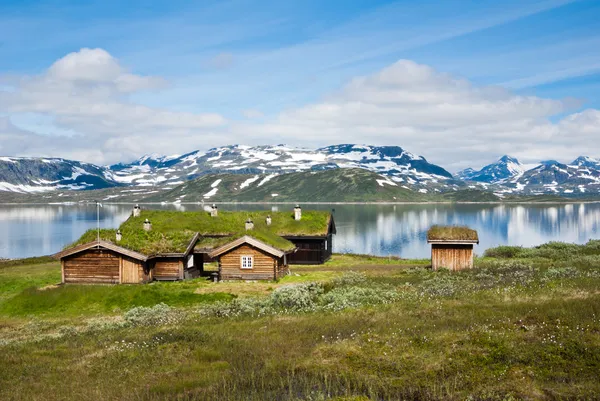 Norwegische Sommerhäuser — Stockfoto