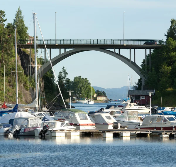 Marina jacht club en Oslo — Foto de Stock