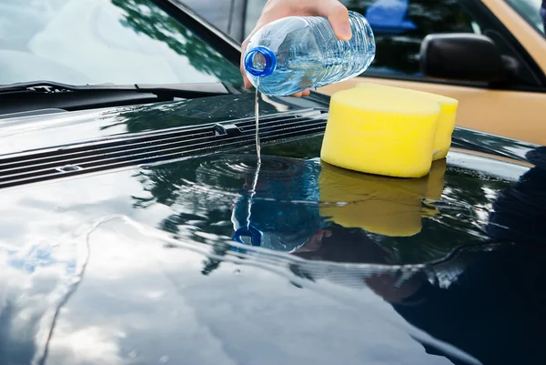 Lavaggio auto a mano — Foto Stock