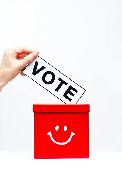 Vote concept with red ballot box — Stock Photo, Image