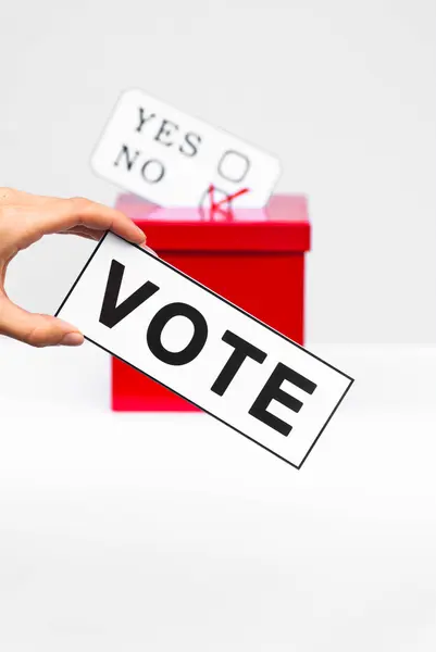 Concepto de voto con caja de ballet — Foto de Stock