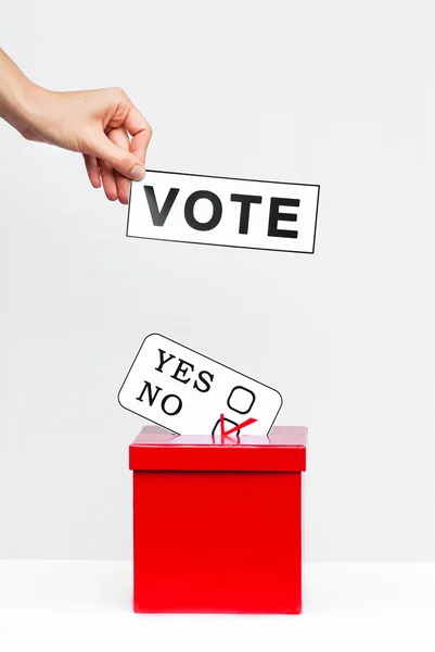 Conceito de voto com caixa de balé — Fotografia de Stock