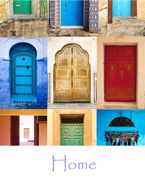 Collage mit Türen — Stockfoto