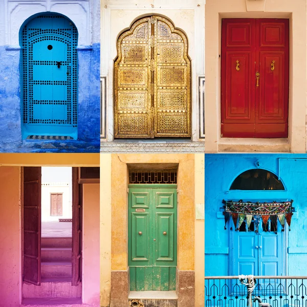 Collage con puertas — Foto de Stock