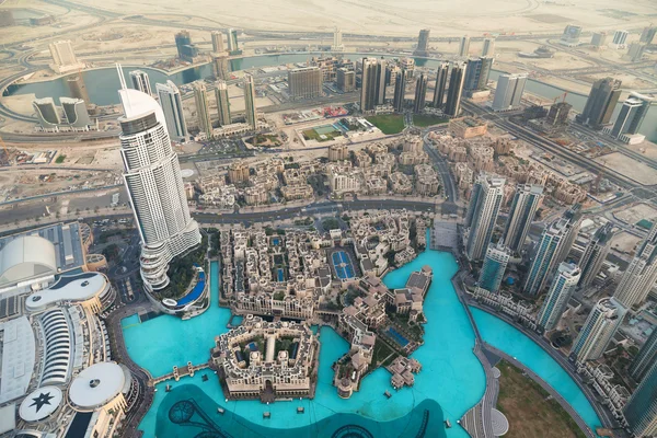 Pohled z vrcholu Burdž Chalífa v Dubaji — Stock fotografie