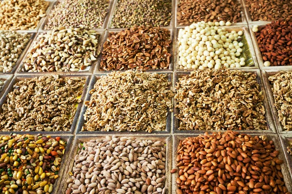 Nuts, herbs and spices — Stock Photo, Image