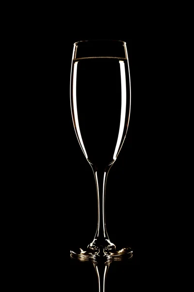 Glass 豪华香槟低关键照片 — 图库照片