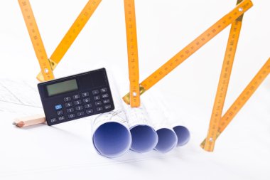 mimari çizim ve inşaat araçları