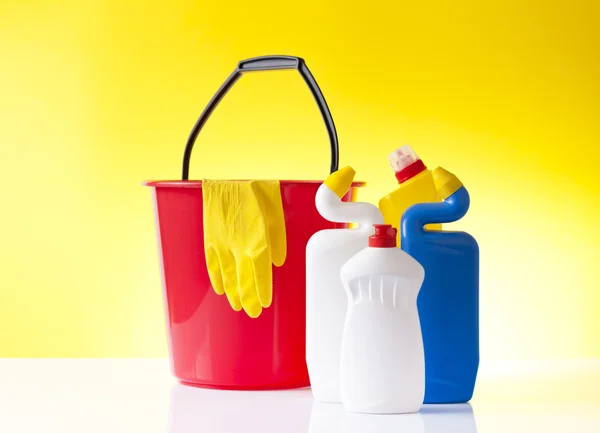 Detergentes para limpeza e lavagem — Fotografia de Stock