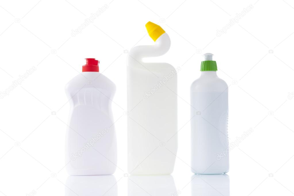 Cleaning detergents closeup