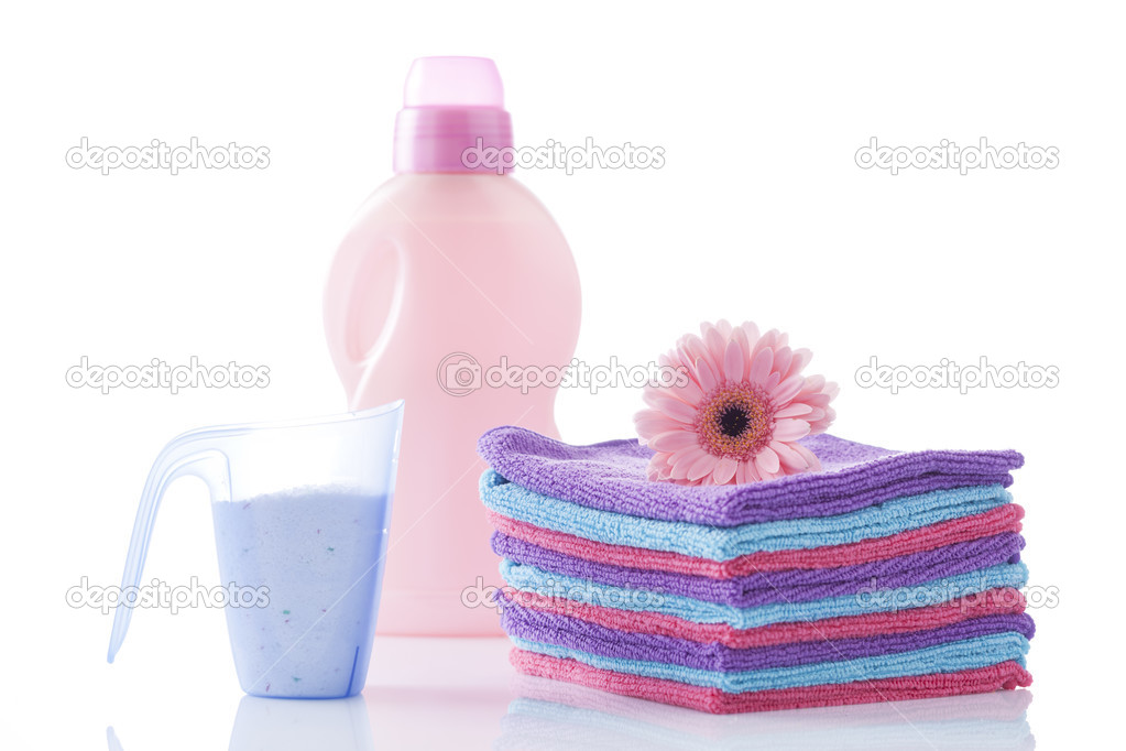 Towels, and laundry detergents — Stock Photo © lusia83 41865141