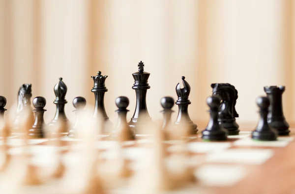 Ajedrez con piezas de ajedrez de lujo — Foto de Stock