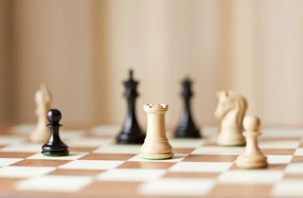 Bir satranç satranç taşları ayarla — Stok fotoğraf