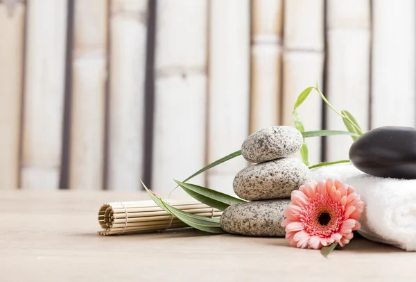 Spa and welness items, zen stones — Stock Photo, Image