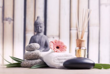 Ayurveda sembolleri gevşeme ve iç güzelliği, Buda ve meditasyon için