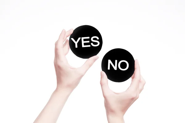 Sim ou não decisão — Fotografia de Stock