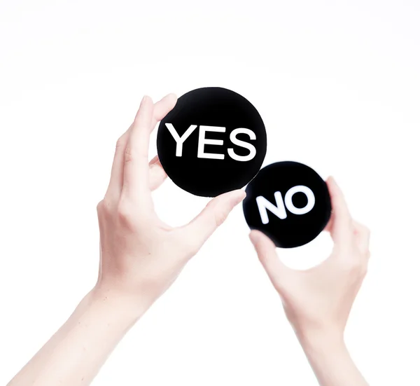 Ja eller nej beslut — Stockfoto