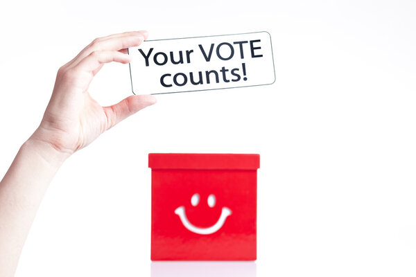 Your vote counts, election concept