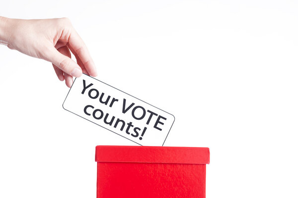 Your vote counts, election concept