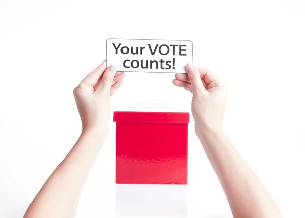 Senin oy sayımı, seçim kavramı — Stok fotoğraf