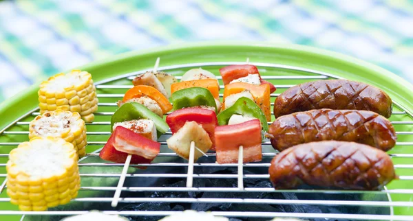 Garden party with bbq grill — Stock Photo, Image