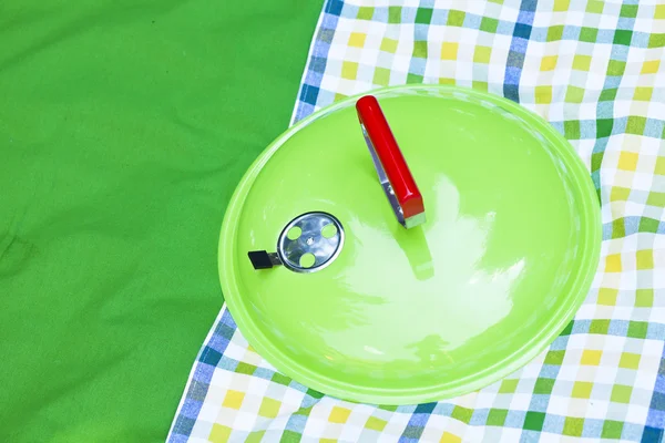 Picnic met barbecue grill, viering concept — Stockfoto