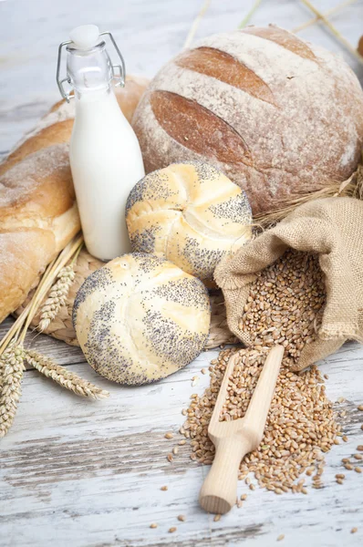 Bakery bread and rolls — Stock Photo, Image