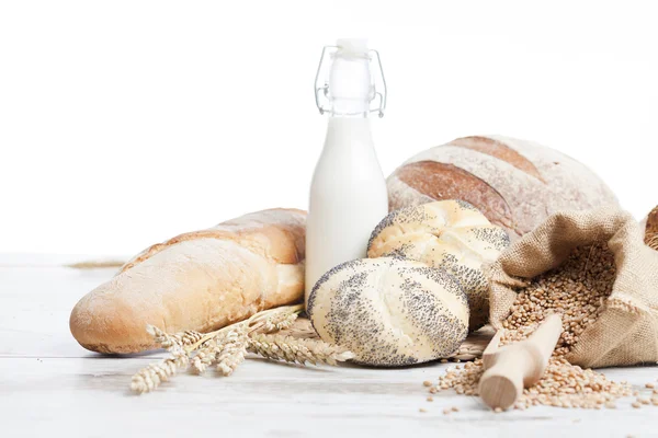 Pan de panadería y panecillos — Foto de Stock