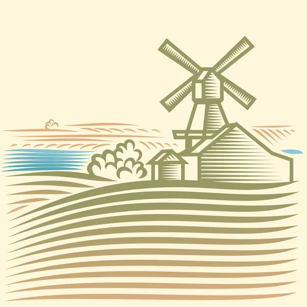 Moinho de vento Ilustração De Stock