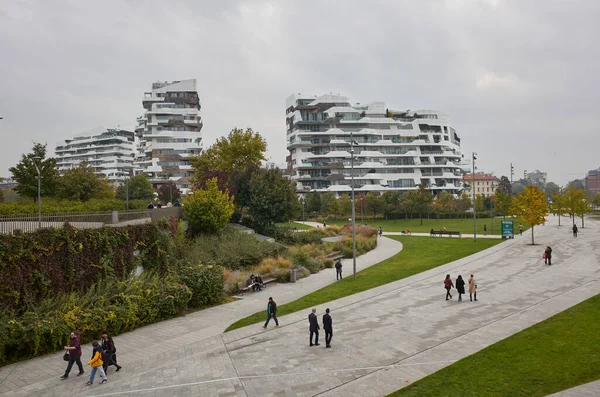 Milano, Italy - October 20, 2021 : View of Zaha Hadid apartments called Residenze CityLife