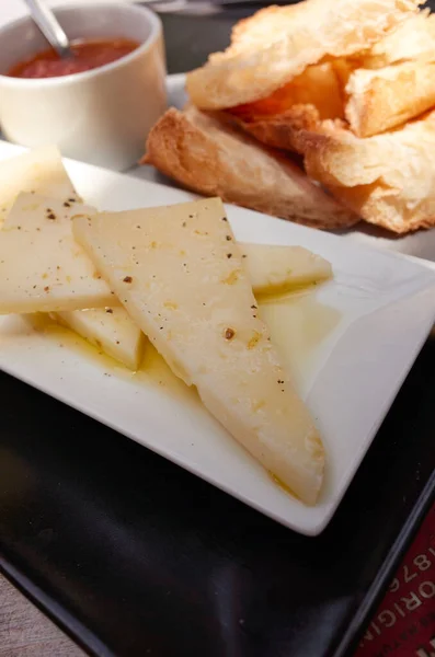 Spanish Cheese Served Appetizer — Stockfoto
